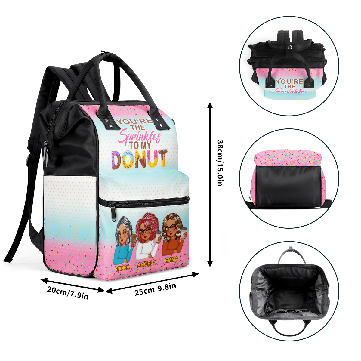 You Are The Sprinkles To My Donut - Personalized Duckbilled Backpack