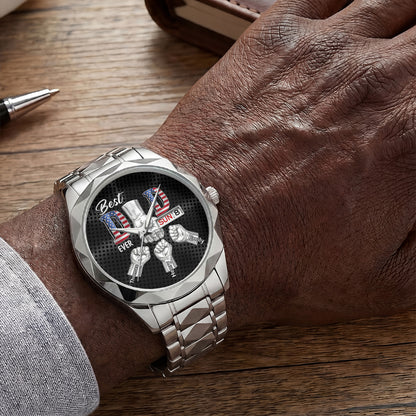 Best Dad Ever - Personalized Men's Wrist Watch