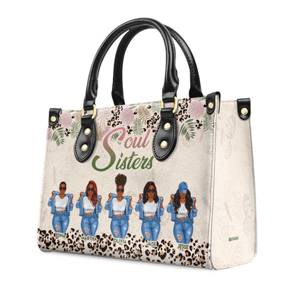 Soul Sisters - Personalized Leather Handbag SBLHBLN2847T