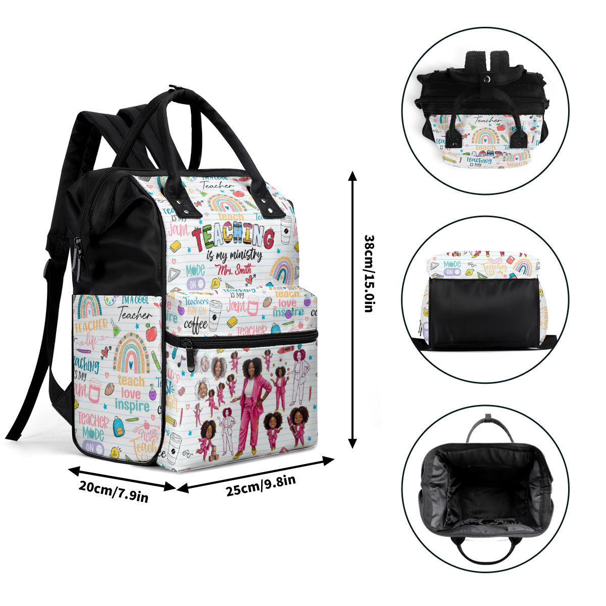 Teaching Is My Ministry - Personalized Duckbilled Backpack