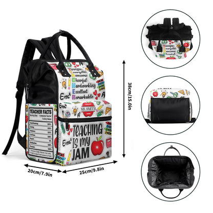 Teaching Is My Jam - Personalized Duckbilled Backpack SBDBPLN993L