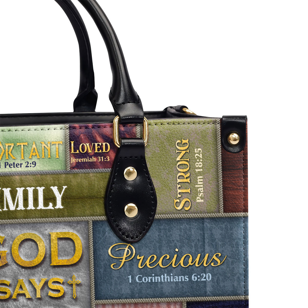 God Says I Am - Personalized Leather Handbag SBLHBPHA773M