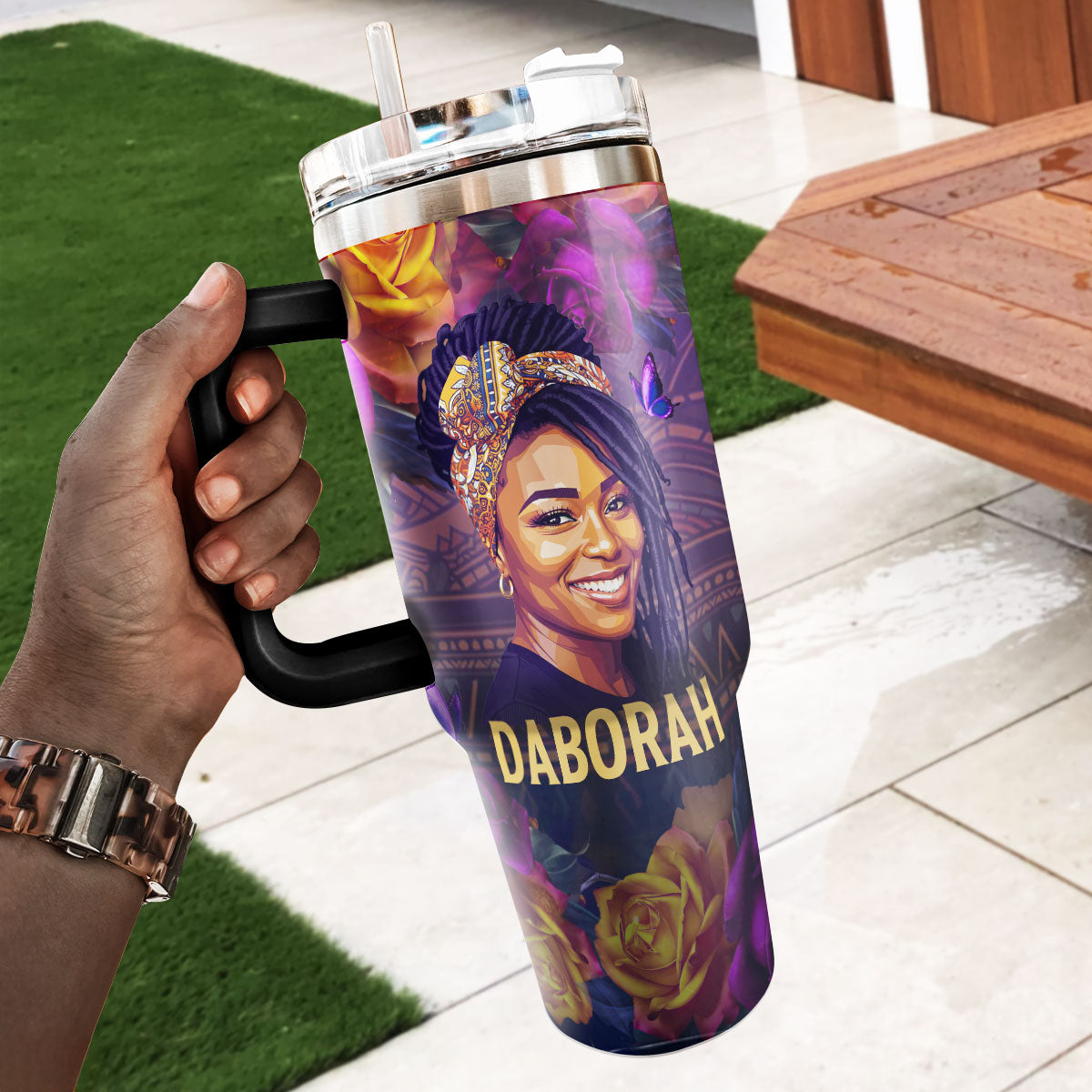 A Beautiful Queen - Personalized Stainless Steel Tumbler