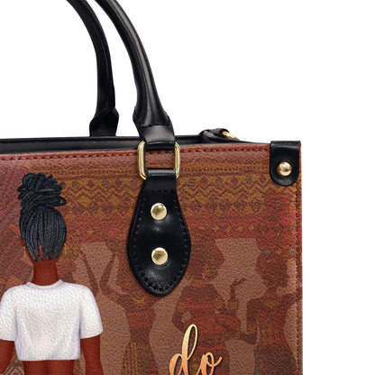 Let These Locs Do The Talking - Personalized Leather Handbag STB44