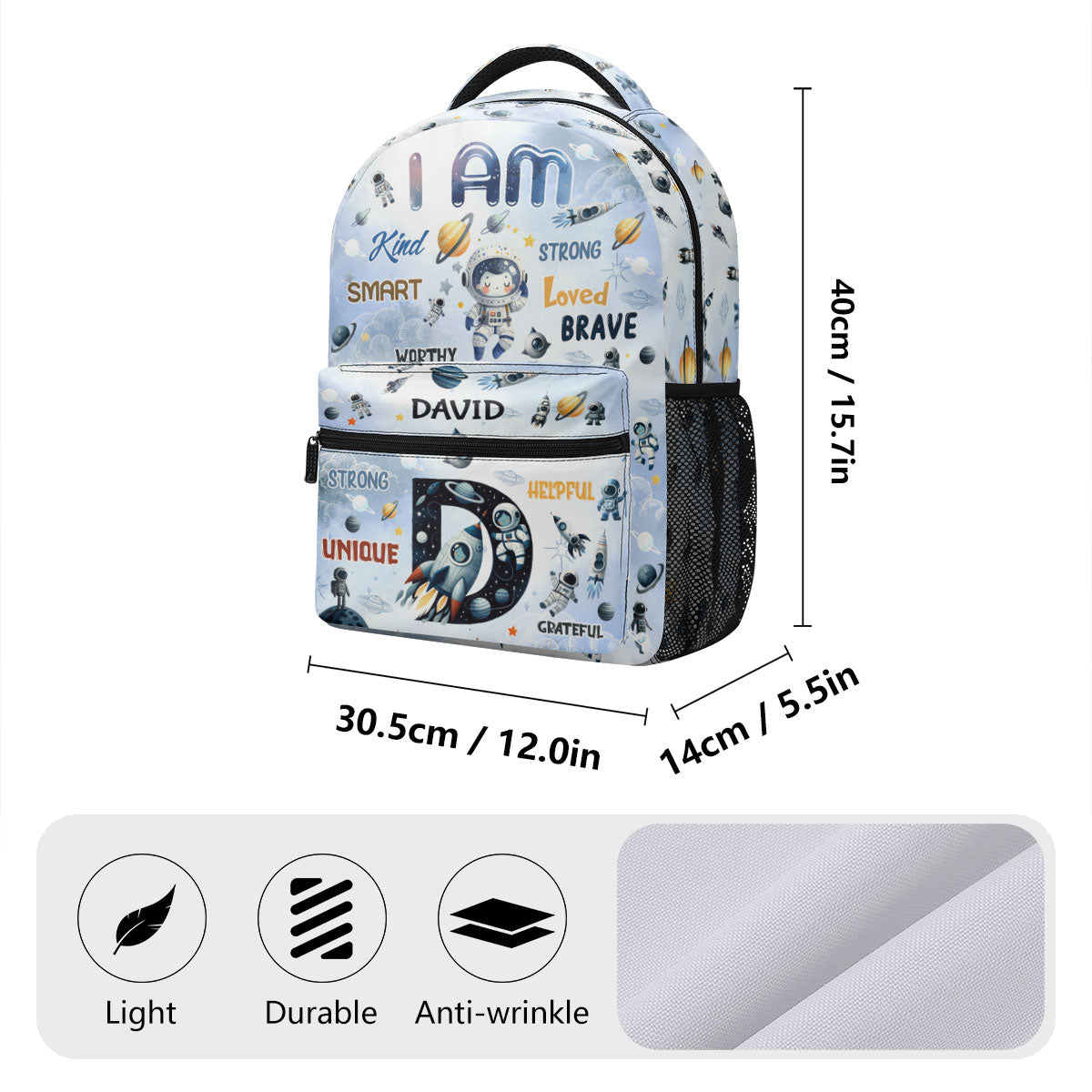 I Am Enough Astronaut - Personalized Backpack SBBPLM1224L