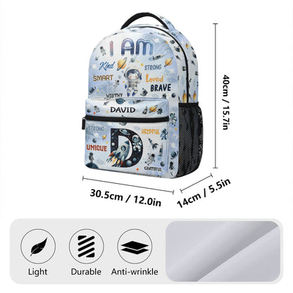 I Am Enough Astronaut - Personalized Backpack SBBPLM1224L