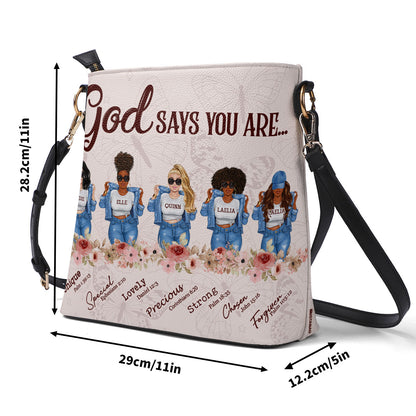 God Says You Are - Personalized Bucket Bag SBBD18LN1347D