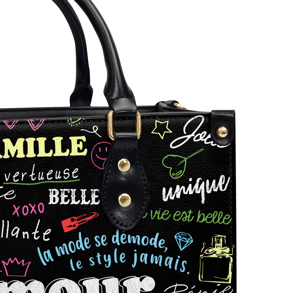 La Vie Est Belle - Personalized Leather Hand Bag SBLHBHA25