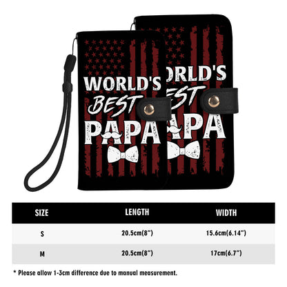 World's Best Papa - Personalized Wallet Case SBWACLN1154D