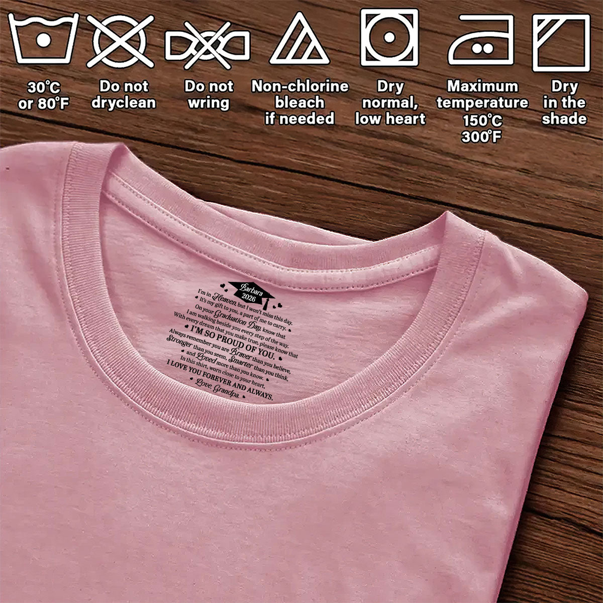 I’m In Heaven But I Won't Miss This Day - Personalized Shirt With Design Inner Neck
