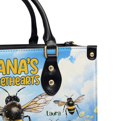 Nana's Sweethearts - Bees Personalized Leather Handbag STB114