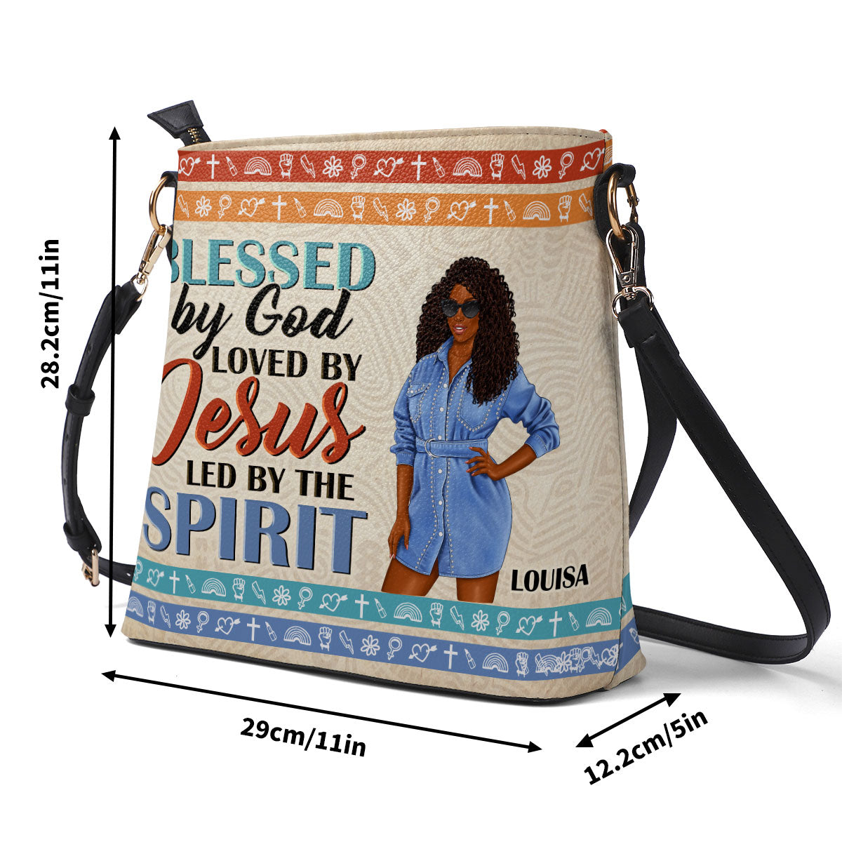 Blessed By God - Personalized Bucket Bag SBBD18LN1363D