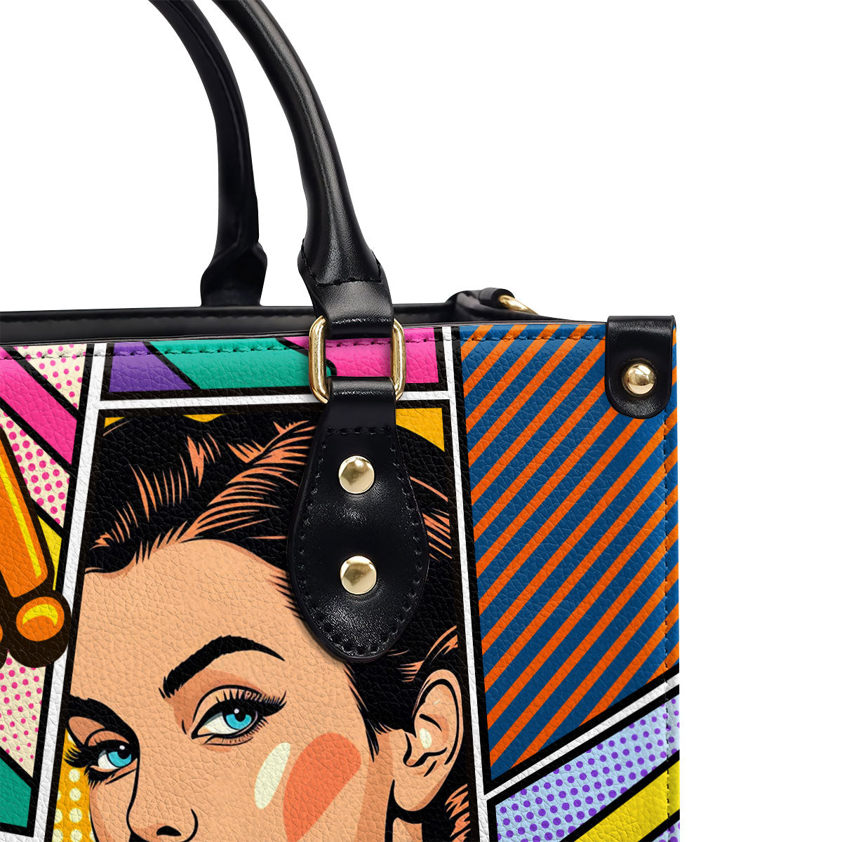 Popart Style - Personalized Leather Handbag SBLHBPHA784M