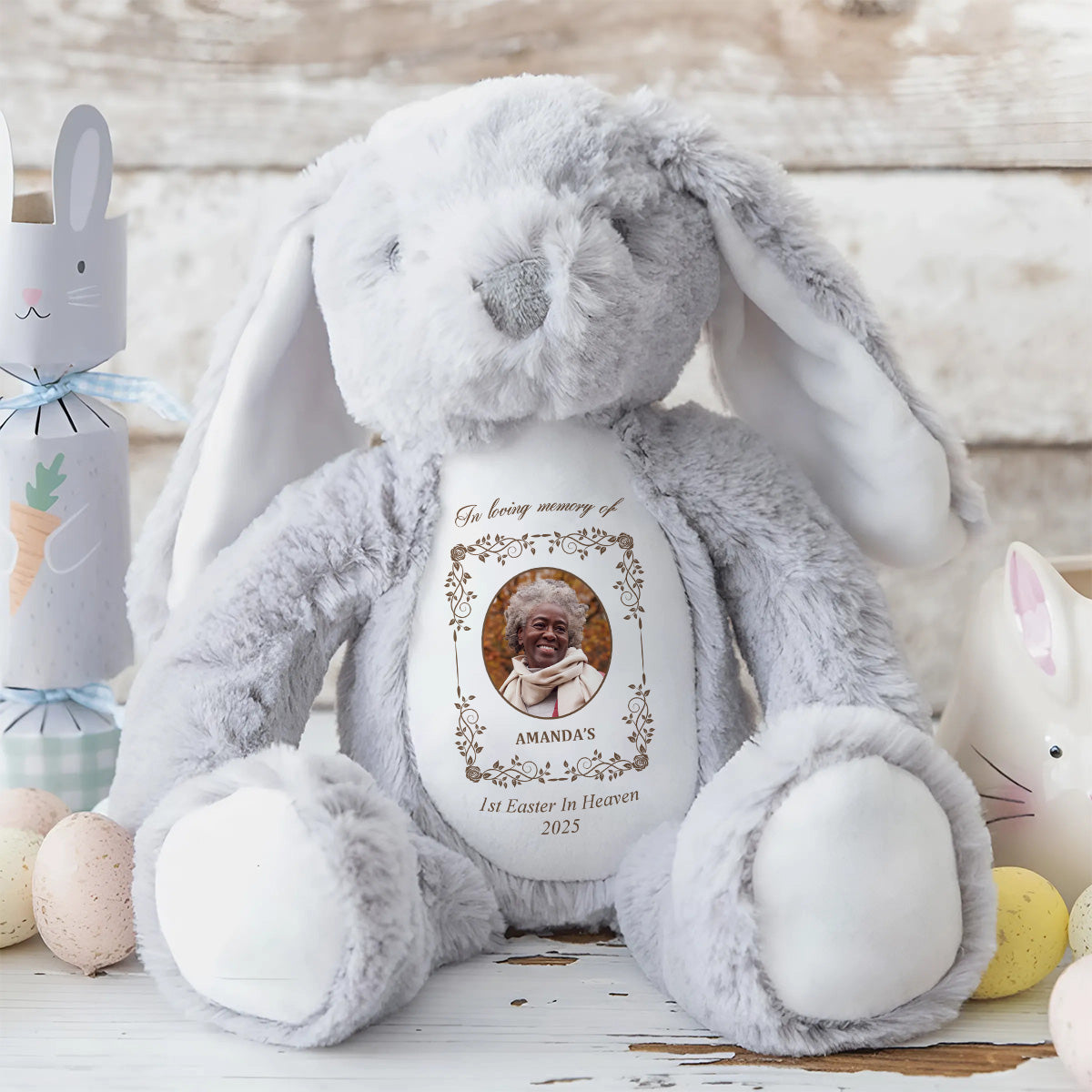 First Easter In Heaven - Personalized Stuffed Bunny