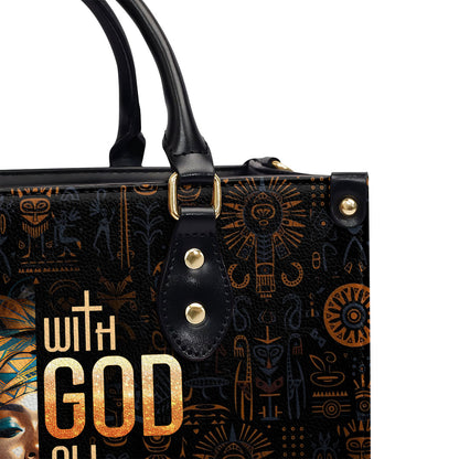 With God All Things Are Possible - Personalized Leather Handbag SBLHBLM1095TA