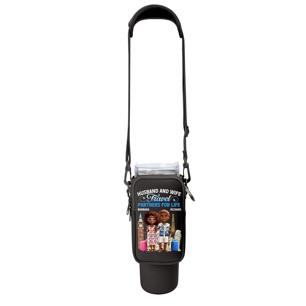 Travel Partners For Life - Personalized Tumbler Holder Bag