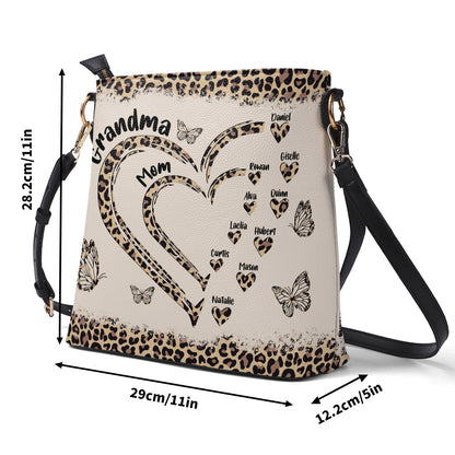 Grandma Mom Heart - Personalized Bucket Bag SBBD18LN1437D