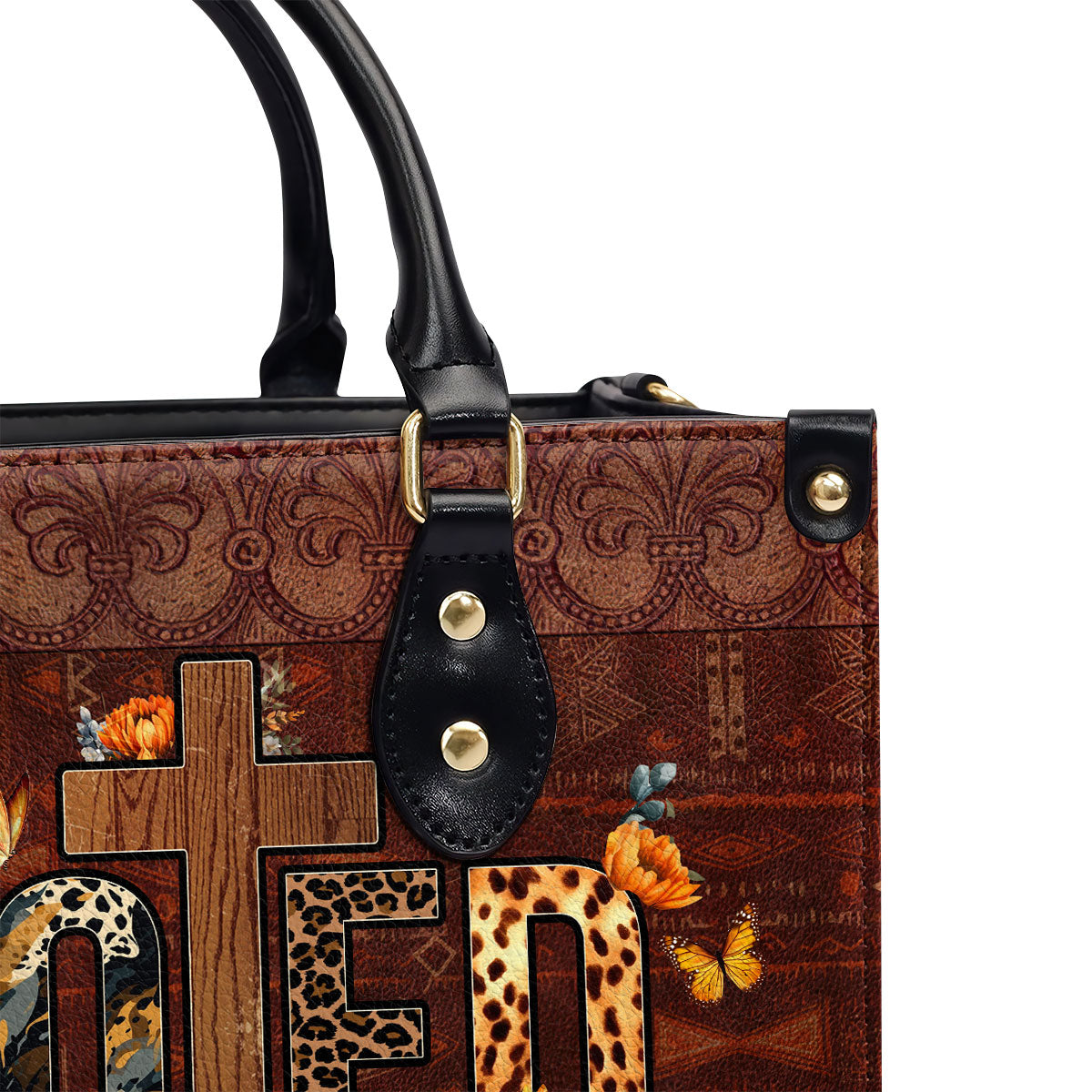 Rooted In Christ - Personalized Leather Handbag SBLHBLM1465TA