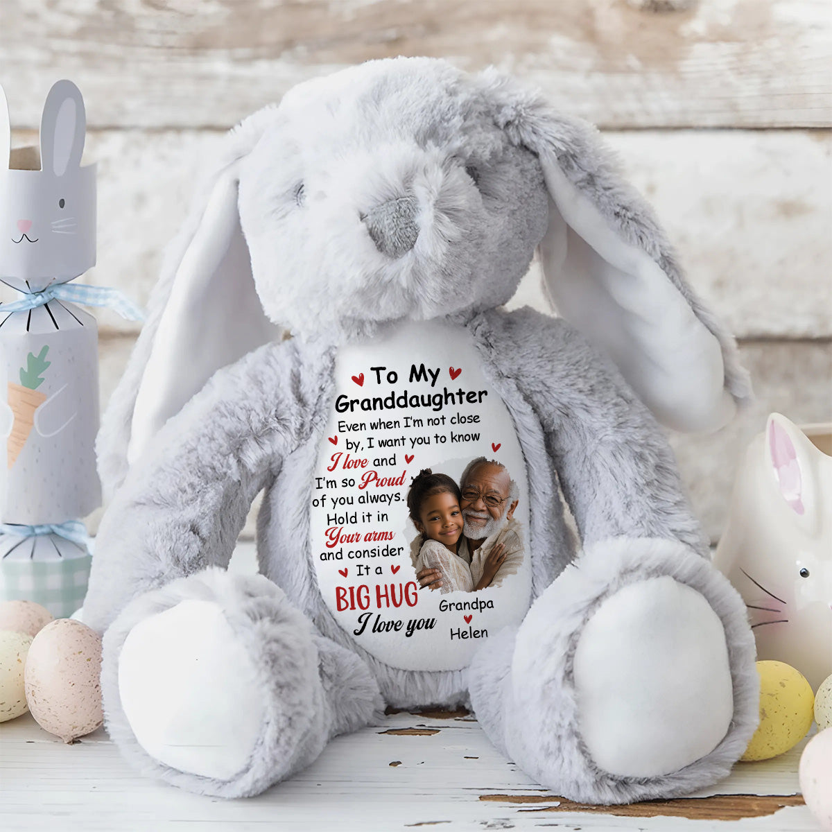 I Am So Proud Of You - Personalized Stuffed Bunny