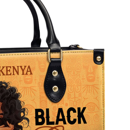 Black Girl Magic - Personalized Leather Handbag SBS01