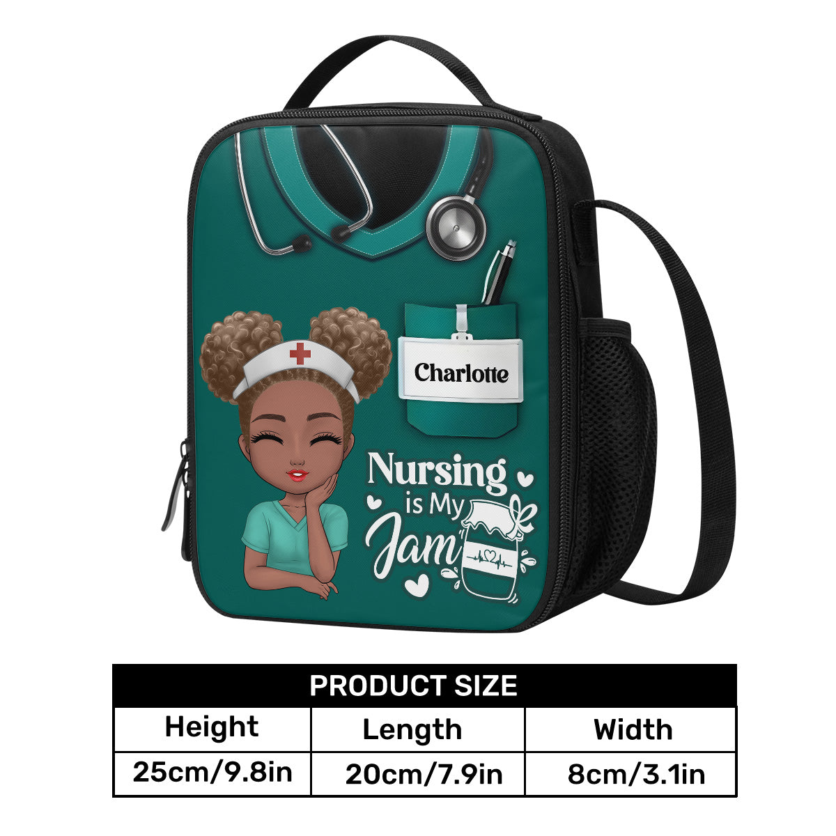 Nursing Is My Jam - Personalized Lunch Box Bag SBLBBLTN1763M