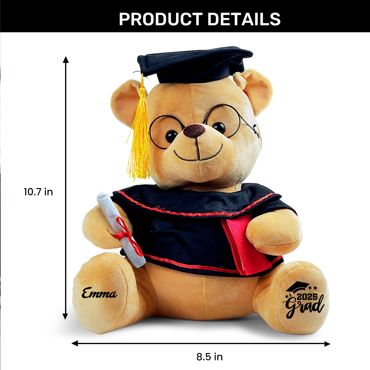 2025 Grad - Personalized Graduation Bear