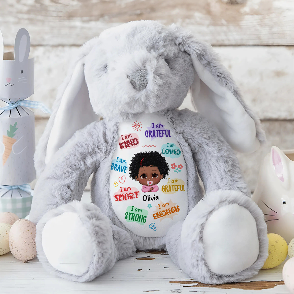 I Am - Personalized Stuffed Bunny