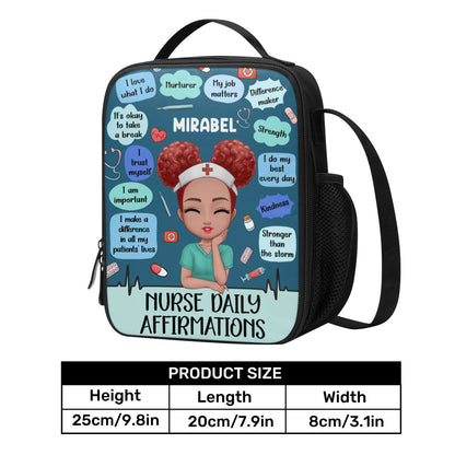 Nurse Daily Affirmations - Personalized Lunch Box Bag SBLBBLN1670L