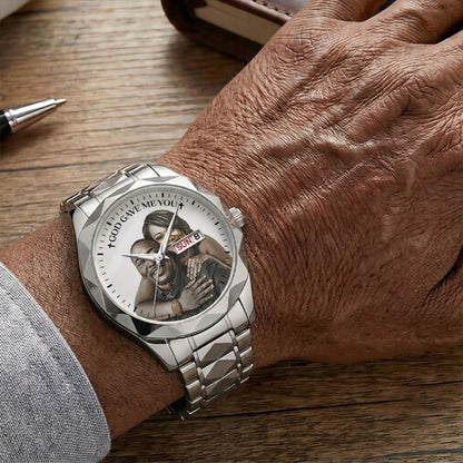 God Gave Me You - Personalized Men's Wrist Watch
