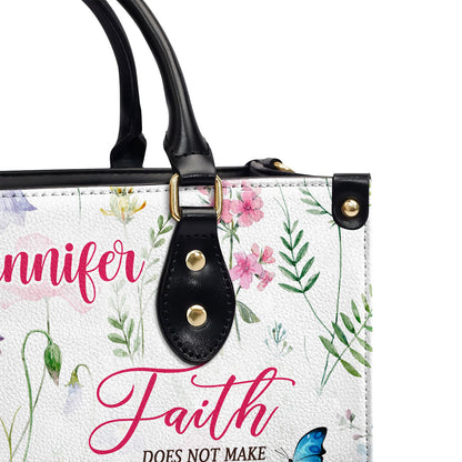 Faith Makes Things Possible - Personalized Leather Handbag SBLHBLL2322L