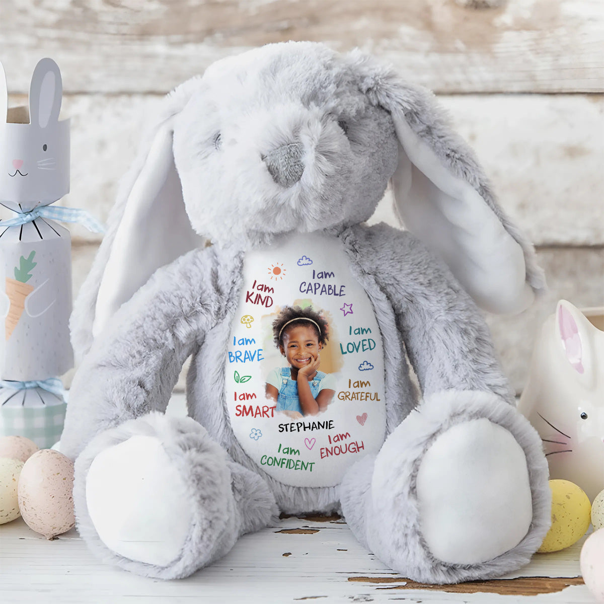 I Am - Personalized Stuffed Bunny