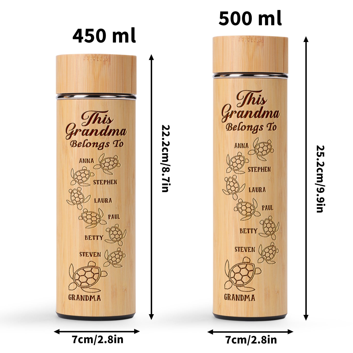 This Grandma Belongs To - Personalized Stainless Bamboo Tumbler