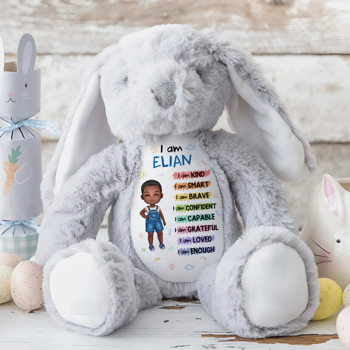 I Am - Personalized Stuffed Bunny