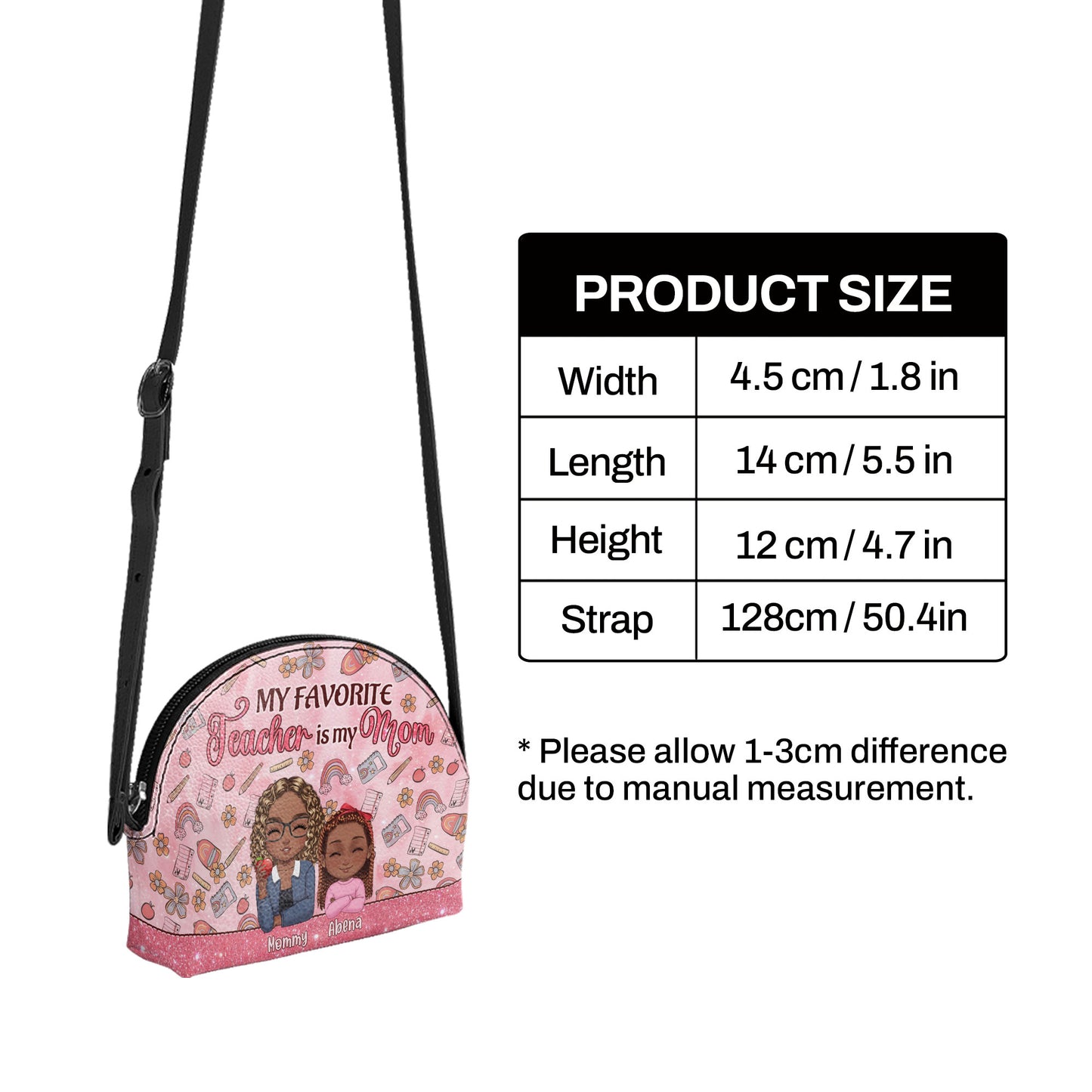 My Favorite Teacher Is My Mom - Personalized Kid Shell Purse SBCHSBLM1776L