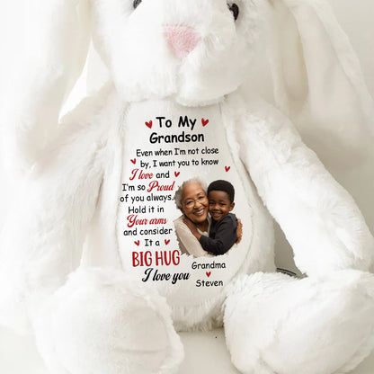 I Am So Proud Of You - Personalized Stuffed Bunny