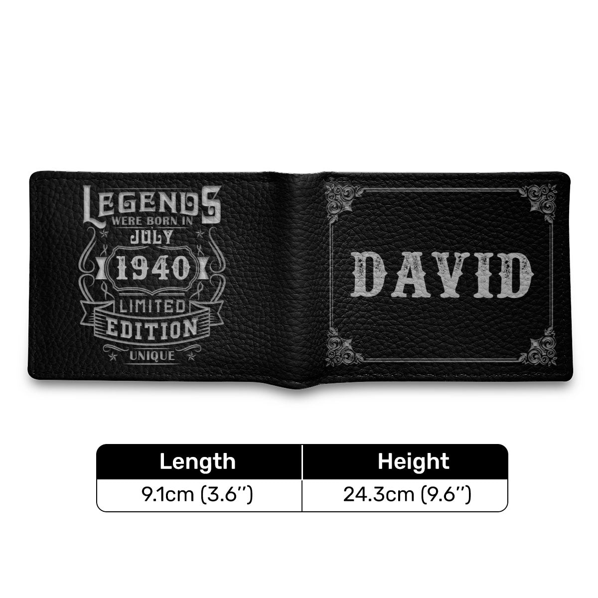 Legends - Personalized Leather Folded Wallet SBLFWHA12