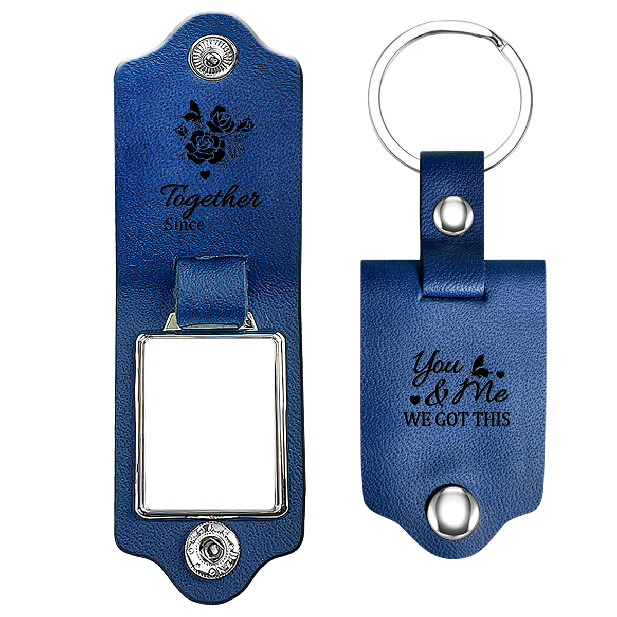 You And Me We Got This - Personalized Leather Photo Keychain SBLPKLM2499T